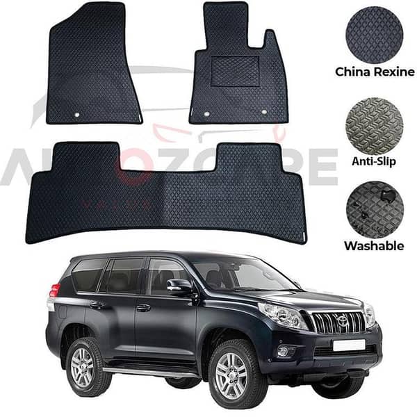 Toyota Prado FJ150/FJ160 4-Piece Rexine Floor Mat Set for 2009-2025 Models