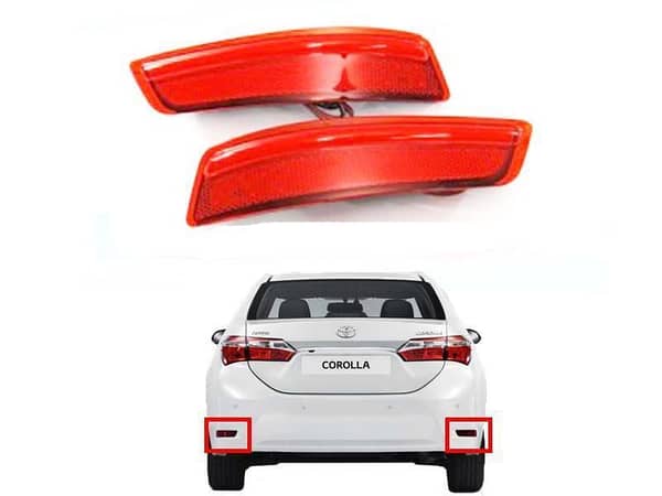 Toyota Corolla 2015 Rear Bumper Reflector - 2 Pcs