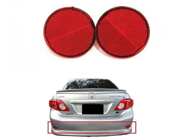 Toyota Corolla 2009 Rear Bumper Reflector - 2 Pcs