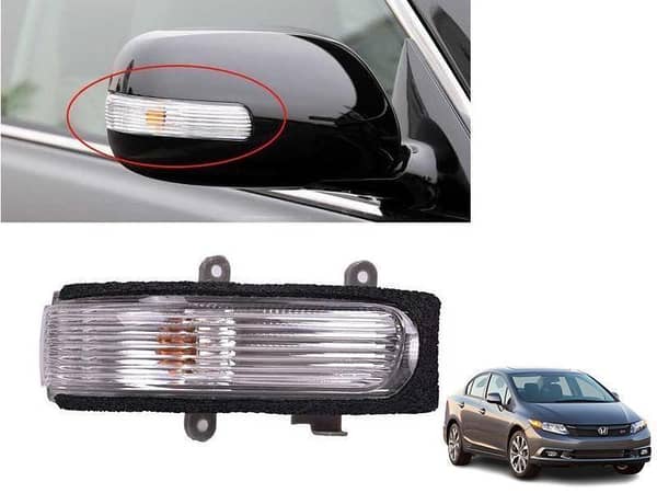 Right-Hand QXP Side Mirror Light for Honda Civic Models 2012-2016
