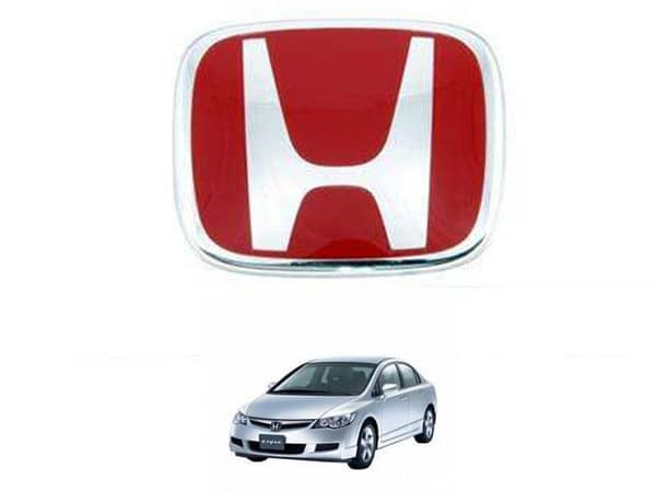 Trunk Logo for Honda Civic 2006-2012 | Made of Fiber Plastic | Red