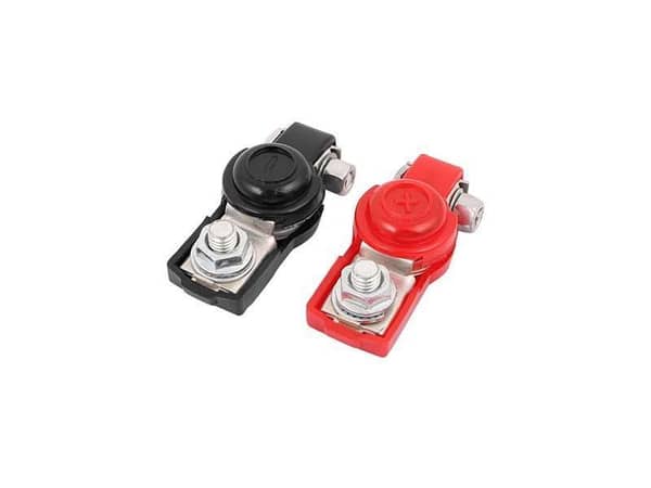 Car Battery Terminal Negative Positive Cable Connector 2pc