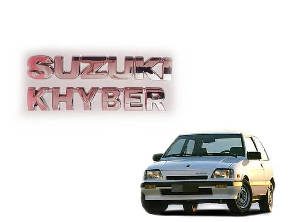 Suzuki Khyber Back Chrome Logo Emblem Monogram 2pc
