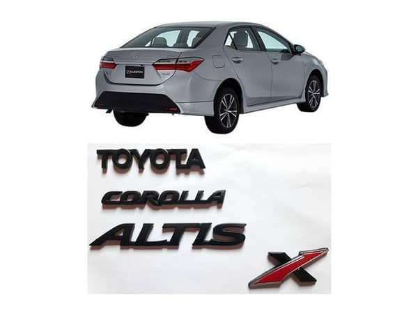 Toyota Corolla Altis Mat Black Logo Pack 4pcs