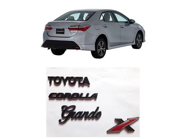 Toyota Corolla Grande Mat Black Logo Pack 4pcs