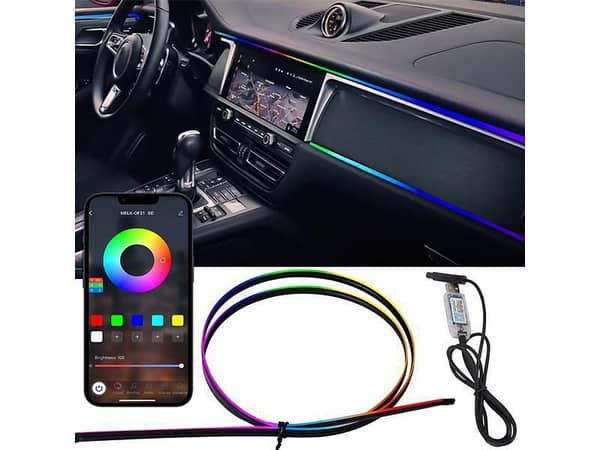LED RGB Strip Light for Car Dashboard - Single Piece