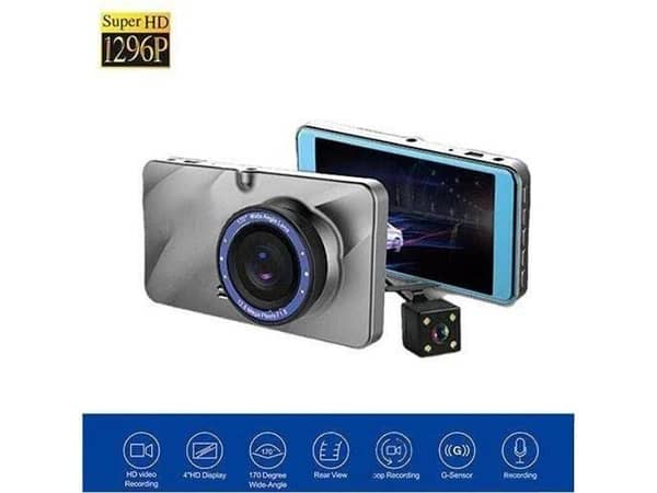 Dual Lens CarLog Blackbox Super HD 1296P