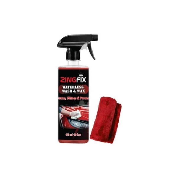 Zingfix Waterless Wash and Wax with Complimentary Small Towel