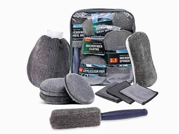 Zingfix Microfiber Car Detailing Cleaning kit - Interior And Exterior Washing - 9 Pcs