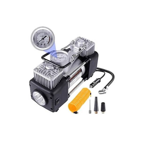 12V Double Cylinder Heavy Duty Air Compressor for Cars (Model 628-4×4)