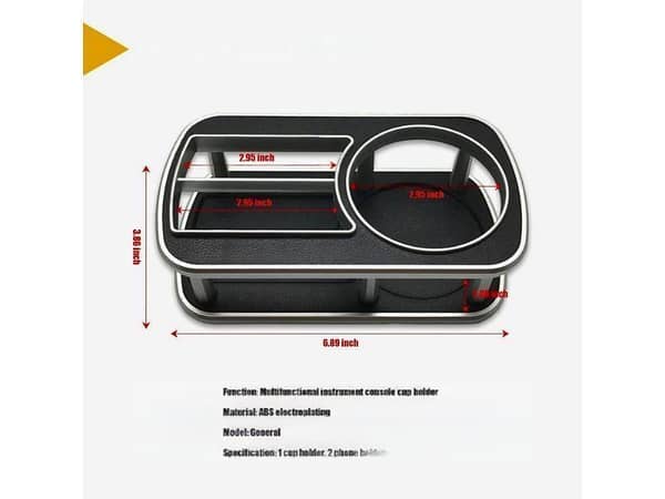 Universal ABS Vehicle Cup Holder for Cars - Multifunctional Drink Holder and Storage Rack