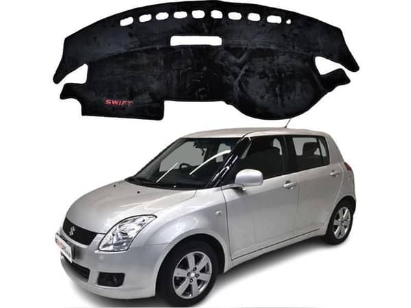 Dashboard Mat Cover for 2010 Suzuki Swift - Imported Silky Soft Velvet in Black