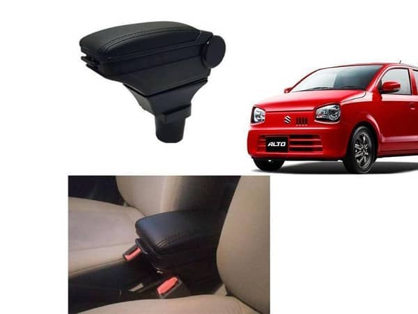 Black Cup Holder Arm Rest Console for Suzuki Alto