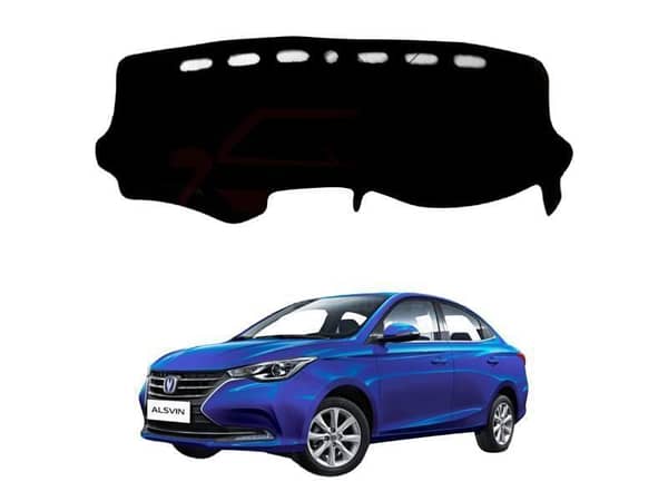 Changan Alsvin Dashboard Mat Cover - Imported Silky Soft Velvet in Black