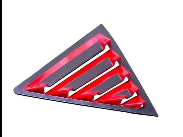 Toyota Corolla Quarter Glass Louvers 2015–2025 – Matte Maroon TRD | 1 Pair with Tape