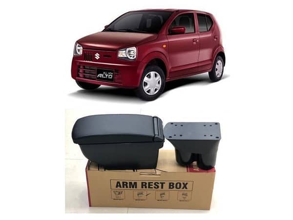 Suzuki Alto Arm Rest Console Storage Box (2019-2023) - Black