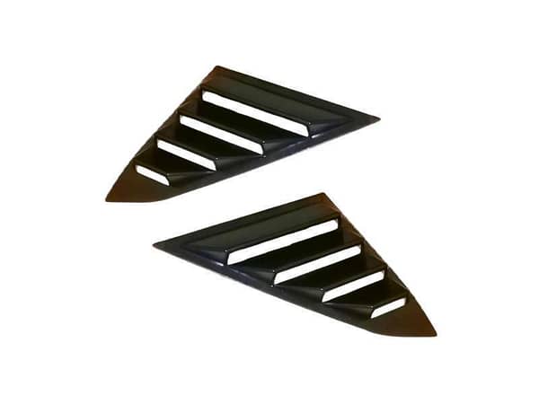 Quarter Glass Window Louvers for Honda Civic 2016-2020 | 4Spoke Design in Glossy Black | Car Exterior Accessories with Tape Fitting