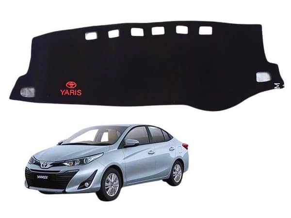 Toyota Yaris Dashboard Mat Cover in Soft Velvet Material - Imported from China, Valvet Black