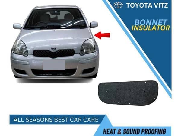 Toyota Vitz 2000 Bonnet Insulator for Heat and Soundproofing with Included Clips