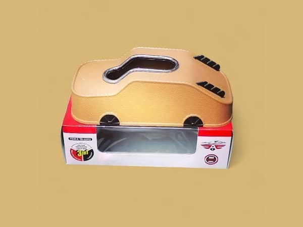Car ABS Dashboard Tissue Box 3in1 | Mobile Phone Holder | Card Holder | Mustered Color