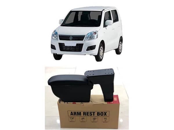 Suzuki Wagon R Arm Rest Console Storage Box for 2016-2023 Models in Black