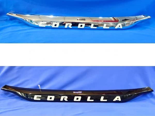 Front Bumper Chrome Garnish with DRL LED Lights Imported Quality China - 1PC Chrome