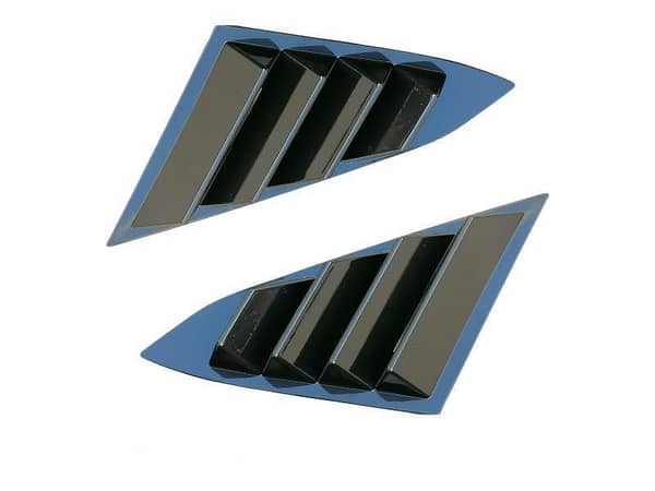 Glossy Black Quarter Glass Louvers Grills for Honda Civic 2016-2020