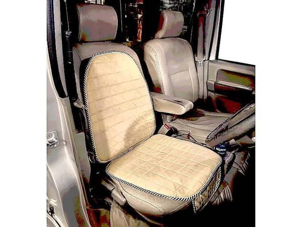 Universal Extra Seat Cushion for Cars in Beige with Enhanced Foam Support