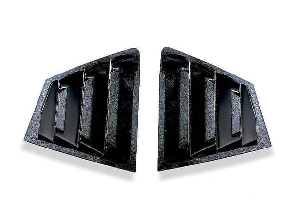 Glossy Black Quarter Glass Louvers for Toyota Yaris 2015-2025 with Double-Sided Tape - 1 Pair