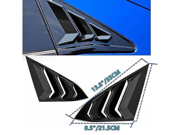 Honda Civic 2015-2020 Quarter Glass Louvers - Easy Tape Installation, 1 Pair