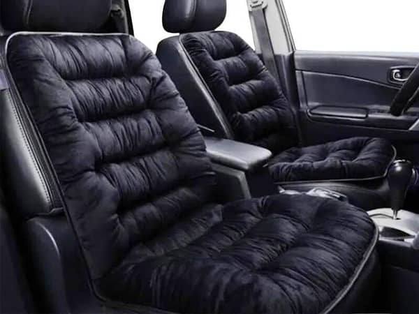 Velvet Black Car Soft Cushion Large Size | Large Size Soft Sofa Cushion | Comfortable Cushion Velvet
