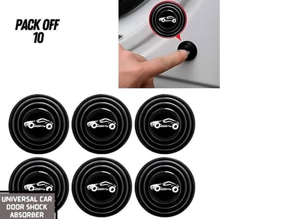 10-Pack Door Shock Absorber Pads with Logo | Bumper Pads for Sound Insulation and Shock Absorption