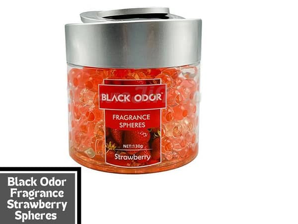 Black Odor Spheres Air Freshener - Strawberry Scent - 130g | Enhance Your Space with Black Odor