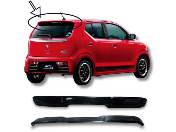 Suzuki Alto 660CC Black Roof Spoiler and Trunk Spoiler Crafted from Imported Fiber