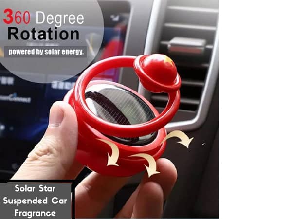 Car Air Freshener Solar Car Perfume | Solar Energy Rotating Fragrance Air Fresheners