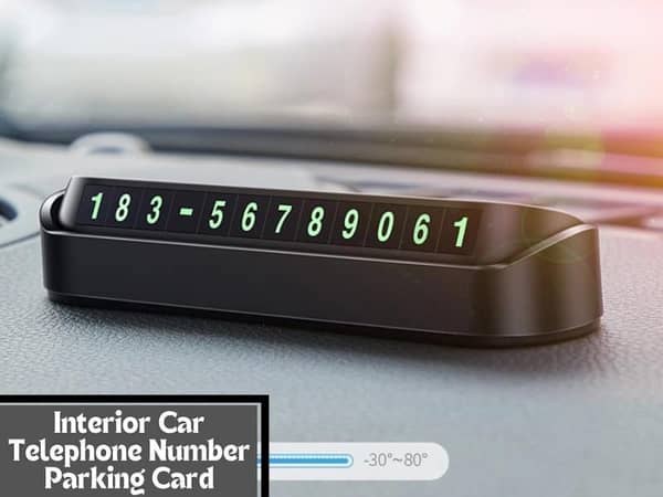 Temporary Parking Card with Phone Number Plate for Cars | Vehicle Parking Accessories