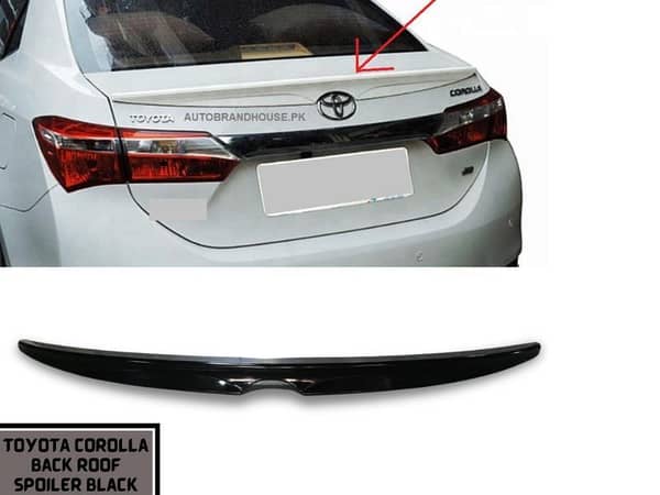 Toyota Corolla 2012-2018 Black Back Spoiler Made of Fiber