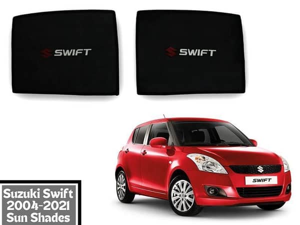 Suzuki Swift Car Window Shades (2004-2021) - Fabric Sun Shades Set of 4 for Enhanced Comfort and Privacy