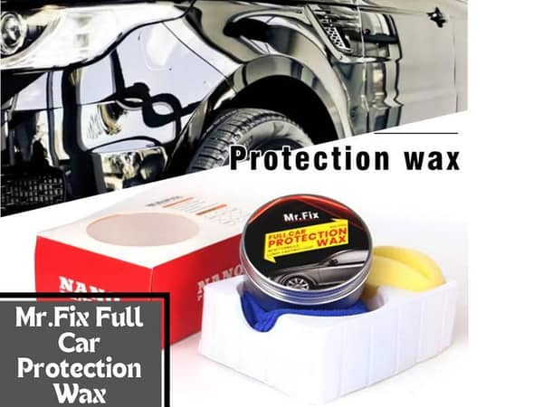 Mr. Fix Car Crystal Hard Wax for Paint Care and Scratch Repair | Surface Coating with Premium Carnauba Wax & Sponge