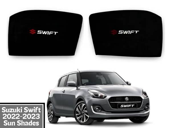 Suzuki Swift 2022-2023 Window Shades - Black Sun Shades Fabric Set for Enhanced Comfort and Privacy