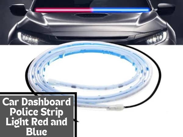 48-Inch Flexible Red and Blue Police Dashboard Emergency Strip Light
