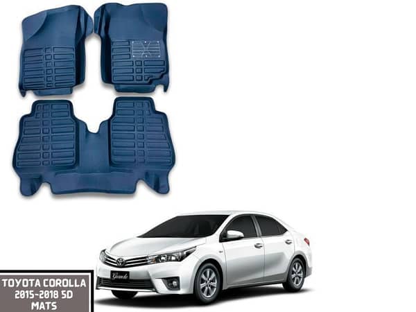 Premium Quality Customized 5D Car Floor Mats for Toyota Corolla 2015-2018 | Best Quality 5D Car Mats