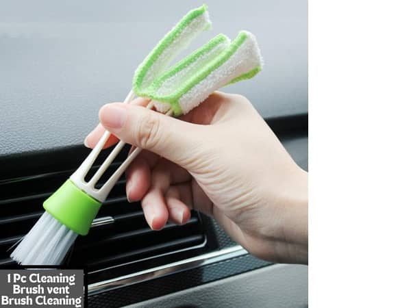 Universal 2-in-1 Air Conditioning Vent Brush for Car Cleaning and Air Outlet Maintenance
