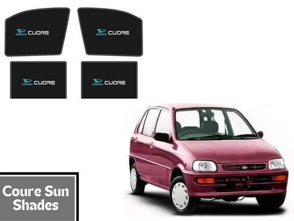 Daihatsu Coure Window Shades - Car Sun Shades Fabric Set of 4 for Enhanced Comfort and Privacy