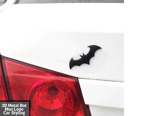 3D Metal Black Bat Sticker for Cars | Badge Emblem Logo Decal for Auto Body and Motorcycle