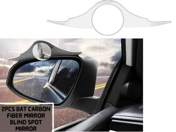 2PCS Carbon Fiber Car Rearview Mirror Rain Eyebrow Bat | Sun Visor Shade Cover for Enhanced Visibility