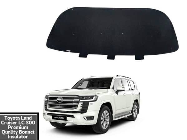Very Premium Quality Double Sheet Bonnet Insulator with Clips for Toyota Land Cruiser LC 300