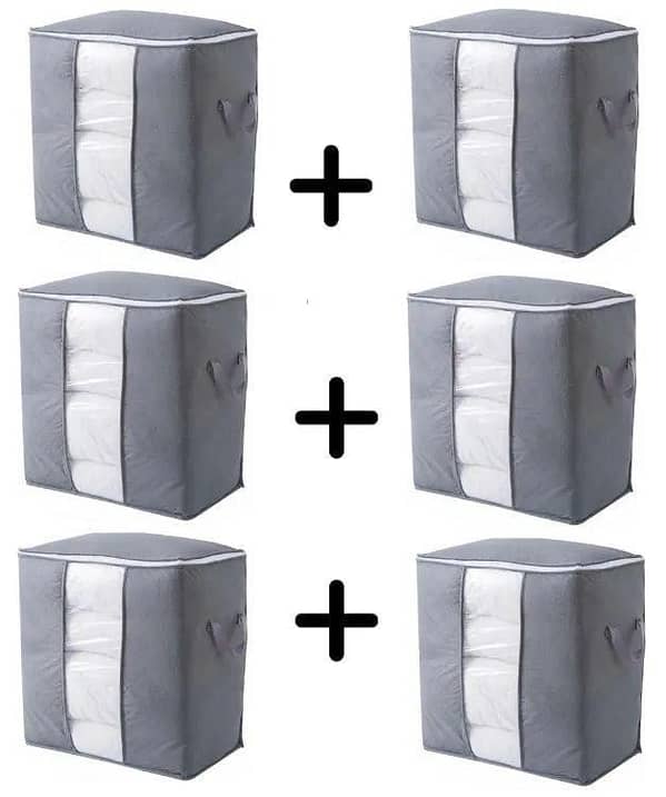 Set of 6 Portable Storage Bags for Clothes and More, Includes Bamboo Charcoal and Folding Options, Perfect for Organizing Your Closet