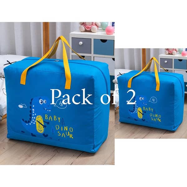 Pack of 2 - Portable Multifunction Storage Bag, Closet Organizer Moving Tote Bag, Reinforced Handles Zippered Organizer, Large Capacity Childbirth Bag