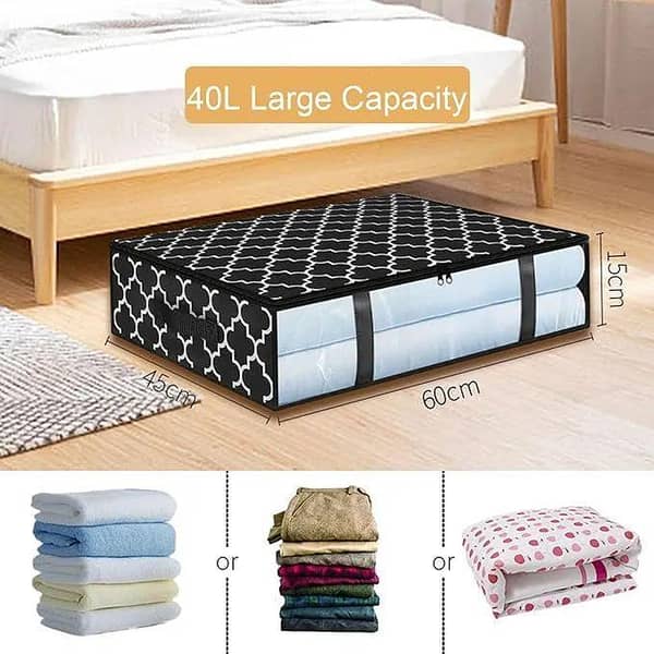 Underbed Closet Storage bag Organizer, Under Bed Storage Containers with Clear Window and Reinforced Handles for Bedding Pillows,Blanket and Clothes etc. . .